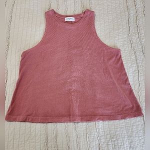 Carly Jean Los Angeles Women's Crop Top Tank Top, Size L, Pink